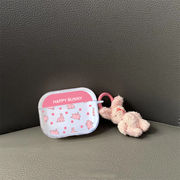 粉红色爱心小兔子适用苹果无线蓝牙耳机保护套airpods pro2代3代创意耳机壳可爱女生airpods3透明防摔软