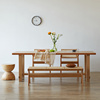 。席作家具日式全实木大板桌子北欧橡木餐桌家用加厚茶桌简约办公