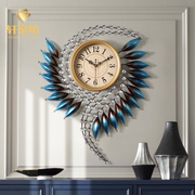欧式挂钟客厅凤凰孔雀钟表，轻奢艺术家用创意，现代简约大气静音时钟