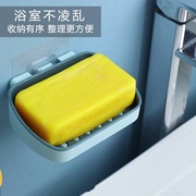 卫生间免打孔吸盘香皂置物架，创意沥水双层肥皂架浴室壁挂香皂盒j