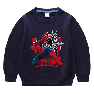 蜘蛛侠Spider-Man男童女童纯棉卫衣春秋薄款外套外贸童装卡通上衣