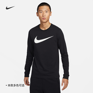 Nike耐克男子长袖T恤春季纯棉耐克勾休闲叠搭轻便DZ2988