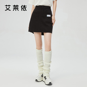 艾莱依a字半身裙，牛仔裙夏季女2022高腰时尚韩版显瘦短裙