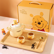维尼熊茶壶泡茶家用可爱下午茶茶具套装过滤陶瓷，泡茶壶茶水分离