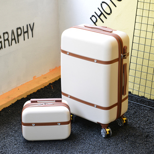 2022复古行李箱女20寸小型登机箱拉杆箱24密码箱，男旅行箱学生