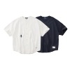 nautic22ss长谷川重磅短袖，棒球衬衫纯色cityboy日系宽松廓形