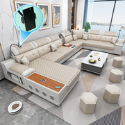 多功能沙发简约现代客厅大户型转角可拆洗科技布沙发组合家具