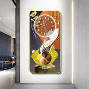 现代轻奢钟表挂钟电子万年历家用客厅装饰钟表画沙发玄关静音时钟