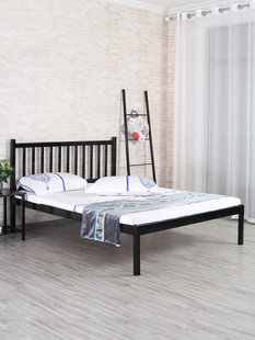 美式铁艺床硬板床1.8米1.5米双人床 北欧儿童单人床1.2米铁架床