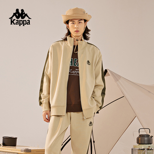 Kappa卡帕outlets卫衣运动针织开衫背靠背男春秋运动外套休闲长袖