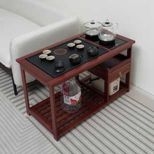 实木移动小茶桌客厅家用烧水壶一体茶水柜阳台茶几泡茶台功夫茶车