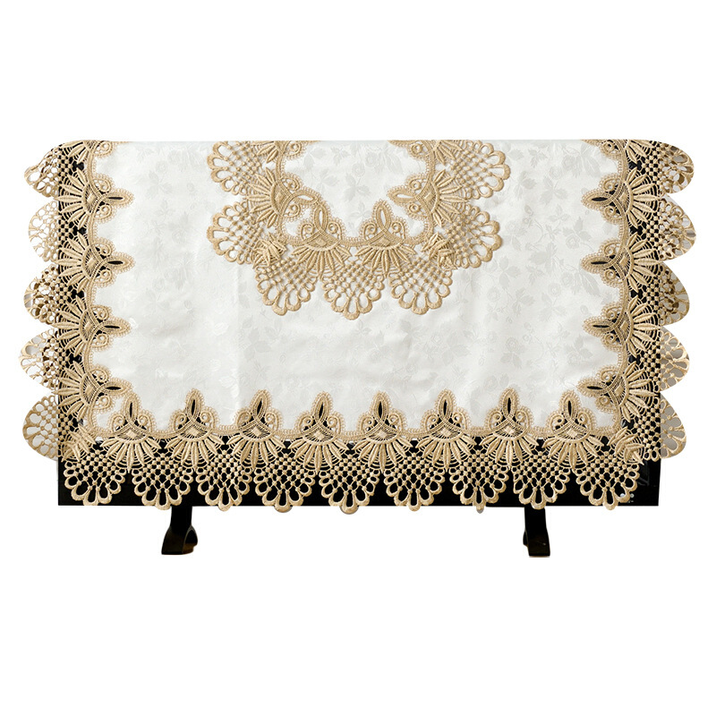 TV 4 hood Fabric art An electric appliance European style liquid crystal Wall mounted Desktop 55 inch 60 Cover cloth towel cover Whitein the Home Fabric , Dust protection cover , TV cover category - from Buy2taobao.com to provide professional Taobao agent buy service