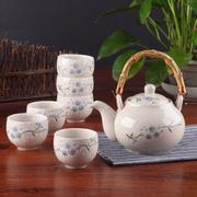 高档茶具套装陶瓷日式家用简约茶碗雪花釉整套汝窑功夫茶杯泡茶壶