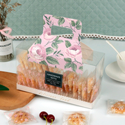 糖果包装盒牛扎糖雪花酥饼干，曲奇自封袋烘焙食品袋包装透明手提盒