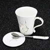 创意星座陶瓷杯子个性家用马克杯带盖勺牛奶早餐水杯情侣咖啡茶杯