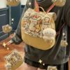 2014学生装书帆布袋，大容量可爱韩版乐谱音符，小狗软妹双肩包