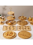 双层三层蛋糕盘木质甜品台展示架，点心架婚庆，布置展示架零食摆放盘