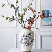 新中式手工陶瓷花瓶，工艺创意美式乡村，装饰品客厅花瓶摆件