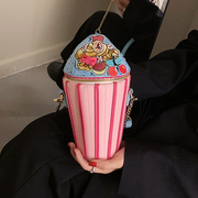 粉色冰淇淋包包女童包时尚个性创意链条斜挎包迷你可爱单肩手机包