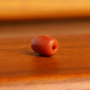 川料南红桶珠无相珠35号直径9x长度11.7mm 柿子红散珠锁骨配珠