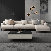现代简约布艺沙发小户型北欧科技，布乳胶(布乳胶)三人，转角贵妃组合沙发网红