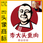 阿边手绘商标人像设计门头招牌头像漫画人物标志企业logo设计定制