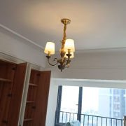 雅玛森美式古铜客厅吊灯复古简约大气欧式卧室灯餐厅别墅复式楼高