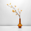 中式日式琉璃花瓶干枝，仿真枫叶花艺，玄关书桌茶几博古架吧台摆件