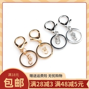 5个锌合金龙虾扣三件套diy手工材料金属钥匙挂件单圈链条饰品配件