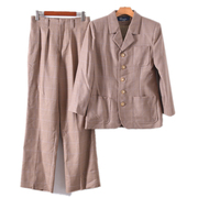 复古英伦风vintage精纺，羊毛千鸟格短外套长裤套装两件套秋冬女装