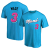 迈阿密热火3号韦德城市版，球衣训练服纯棉，圆领短袖t恤篮球半袖
