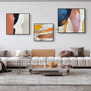 高档手绘抽象派油画，简约现代艺术风客厅沙发背景墙，高档挂画餐厅立