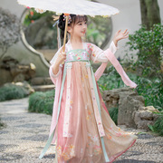  儿童古装 原创襦裙连衣裙女中中国风雪纺蜻蜓长袖加绒汉服