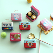欧式复古方形手提包，便携创意零钱包喜糖盒，迷你马口收纳盒