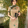 老上海旗袍2024年气质，高端年轻款，日常优雅复古改良连衣裙长款