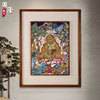 《巴拉尼泊尔黄财神》西藏纯手绘唐卡，装饰画八方财神玄关大挂画