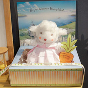七夕礼物呼呼熊美国(熊美国)bunniesbythebay小羊，公仔玩偶毛绒玩具布