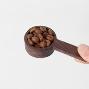 胡桃木咖啡勺量勺克数勺榉木计量粉勺实木短款家用复古勺子8g