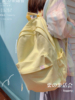 苏在在同款书包女韩版初中生可爱奶黄色背包高中学生大容量双肩包