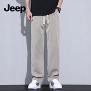 jeep吉普男士牛仔裤，2024夏季休闲男裤美式直筒，宽松裤子男款