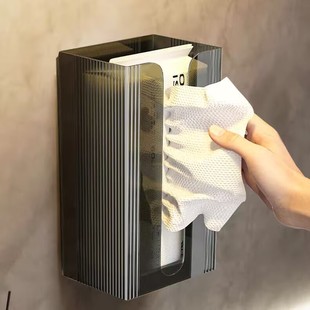 免打孔家用卫生间纸巾盒防水厕所抽纸卷纸洗手间收纳置物架壁挂式