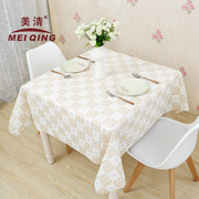 格子餐桌布方形台布正方形，欧式蕾丝四方桌桌布，pvc防烫方桌布防水