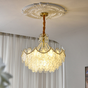 全铜后现代轻奢客厅吊灯简约大气，水晶餐厅灯，创意珍珠玻璃卧室灯具
