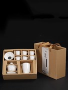 德化白瓷功夫茶具套装家用羊脂玉，瓷泡茶盖碗茶壶茶杯陶瓷礼盒