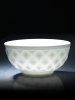 纯白骨瓷钻石饭碗家用高级感轻奢面碗好看的汤碗，高颜值陶瓷浮雕碗