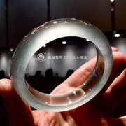 大小珠宝玻璃种翡翠手镯，正圈圈口57mm高端收藏级翡翠玉镯带证书