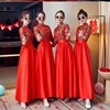 中式伴娘服2022伴娘团气质礼服，显瘦仙婚礼姐妹团中国风旗袍女