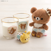  日本Rilakkuma轻松熊敲可爱玻璃杯牛奶杯一对
