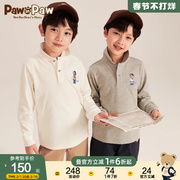PawinPaw卡通小熊童装春款男童学院风长袖polo衫T恤
