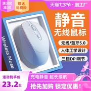 无线鼠标蓝牙静音充电款，女生游戏电脑电竞笔记本适用华为小米联想